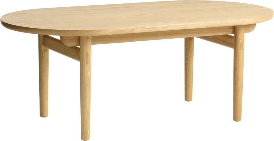 Giga Living Salontafel Eikenhout Naturel 70x130cm Ovaal Tafel Carno - Foto 2