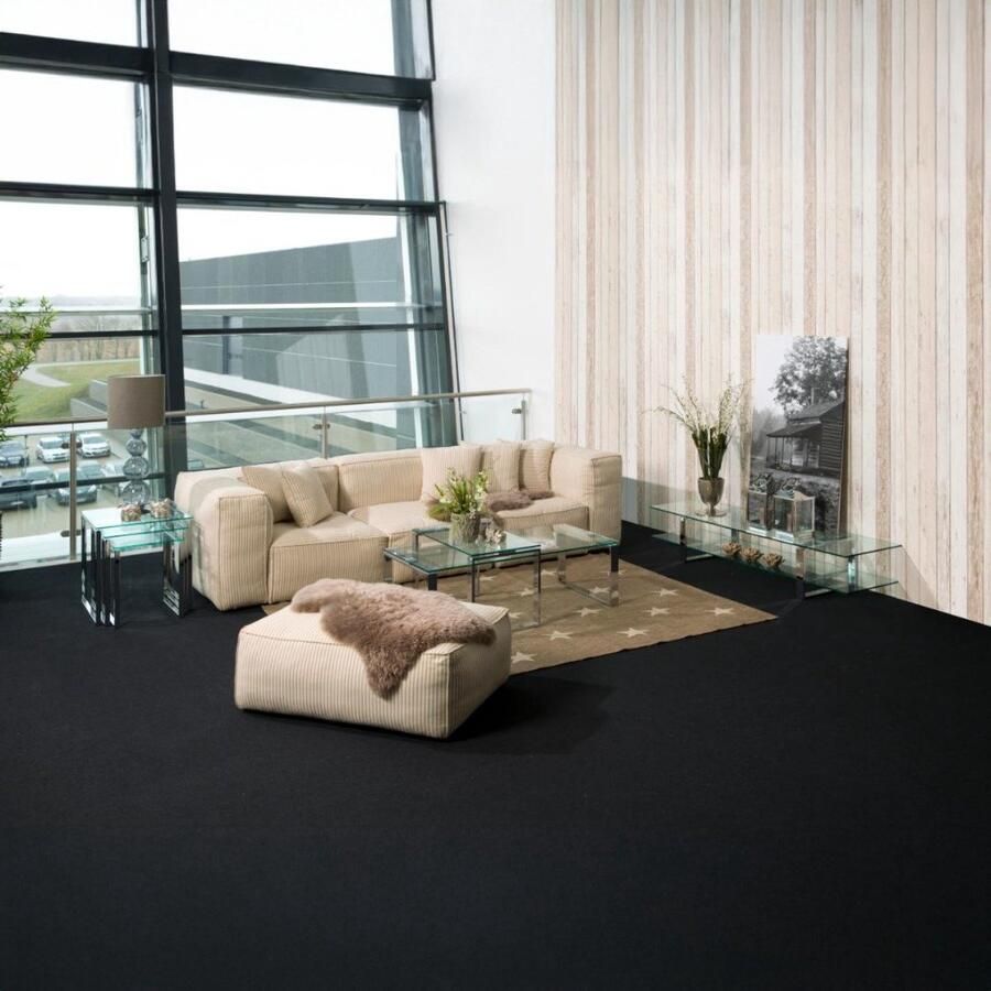 Giga Living Salontafel Jordis Glas Zilver Set Van 3 50x50x55cm - Foto 2