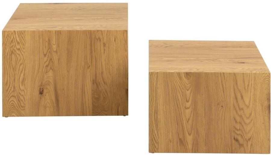 Giga Living Salontafel Set van 2 Naturel 58x58x40cm Salontafel Lima - Foto 2