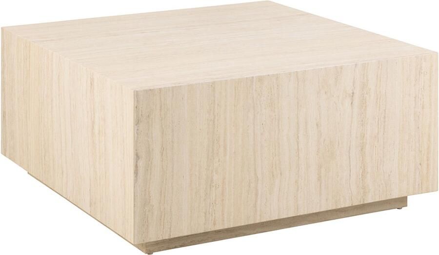 Bendt Vierkante Salontafel Flavian Travertin look 90 x 90cm Beige