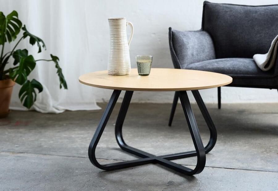 Giga Meubel Giga Living Salontafel Rond Ø80cm Naturel Eiken Cesura