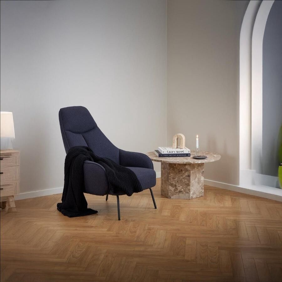 Giga Living Salontafel Rovan Marmer Bruin Latte Ø80x42cm