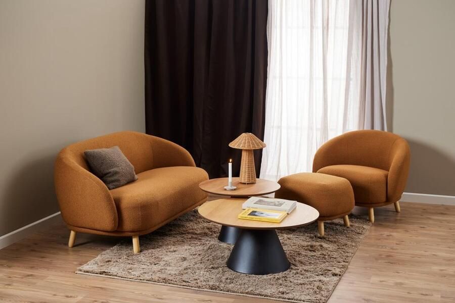 Giga Living Salontafel Skagen Rond 65x65x43 cm Naturel MDF - Foto 2