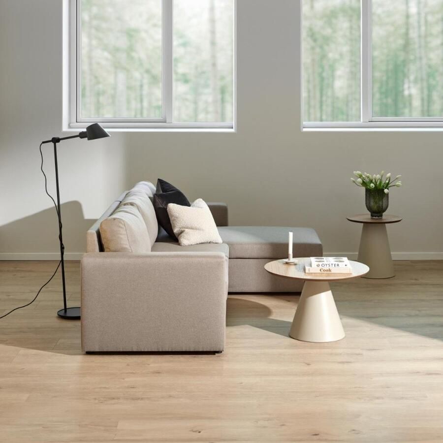 Giga Living Salontafel Naturel Grijs MDF 65x65x43 cm Salontafel Skagen