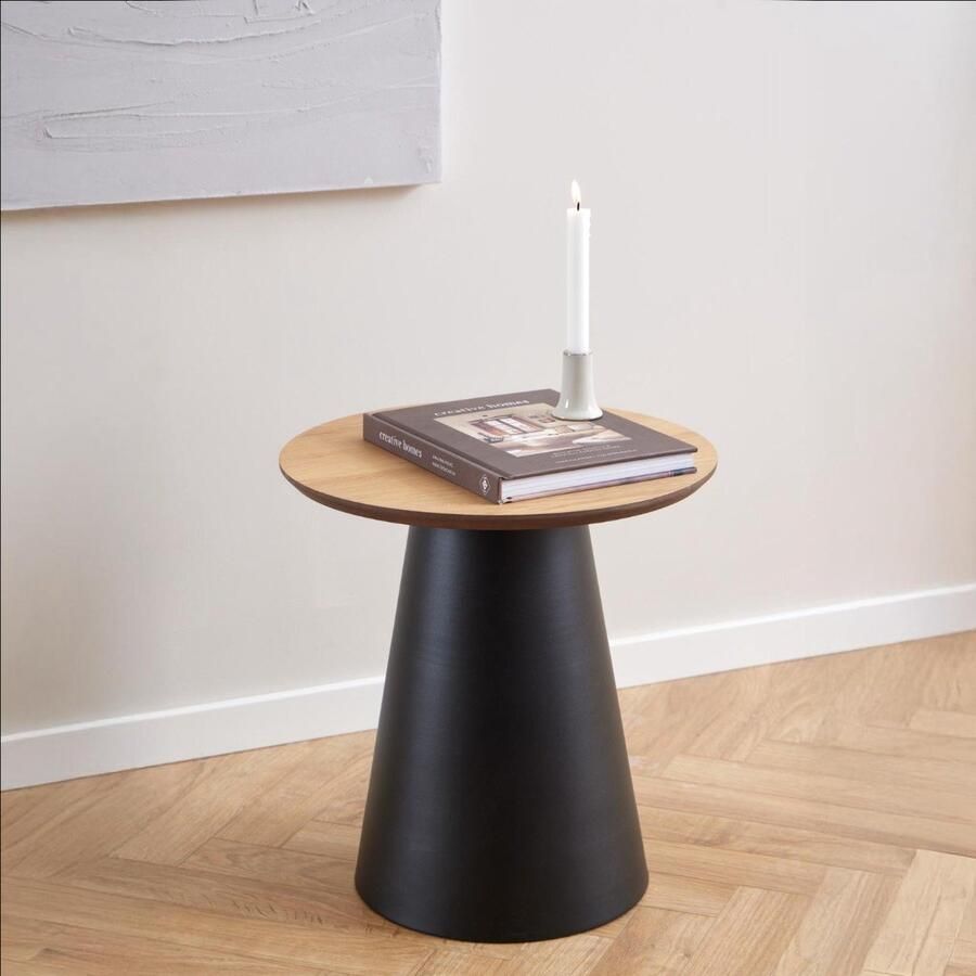 Giga Living Salontafel Skagen Rond 45x45x48 cm Naturel MDF