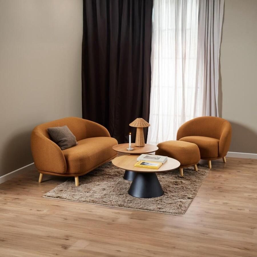 Giga Living Salontafel Skagen Rond 65x65x43 cm Naturel MDF