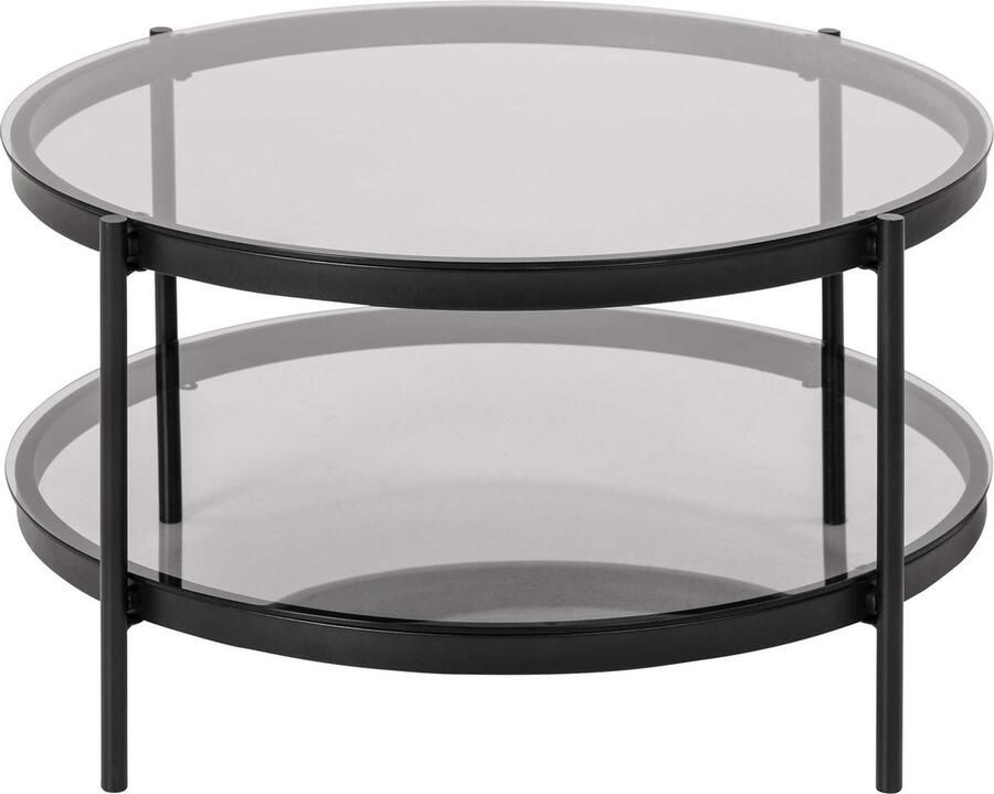 Giga Living Salontafel Vadodara Glas Grijs Ø79cm - Foto 3