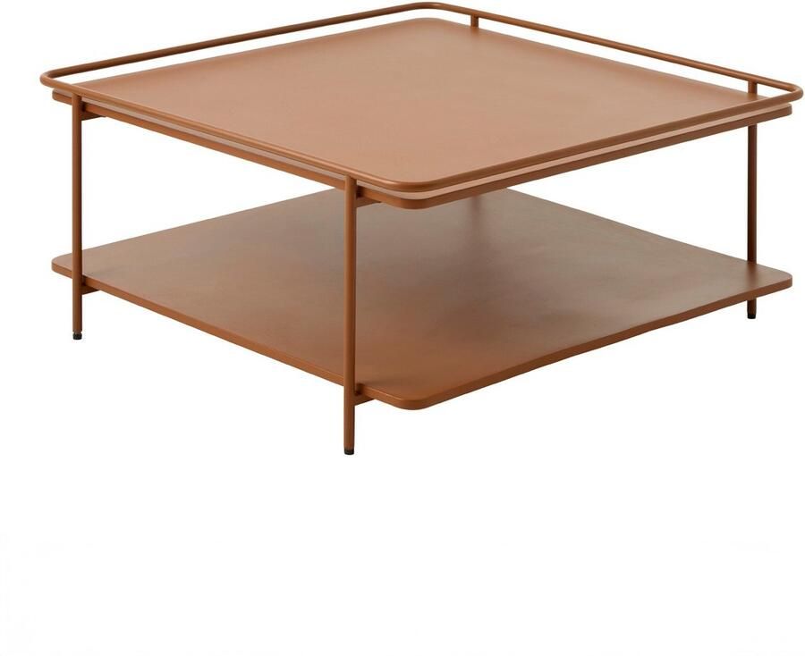 Giga Living Salontafel Oranje Metaal 75x75x34 3cm Yuba