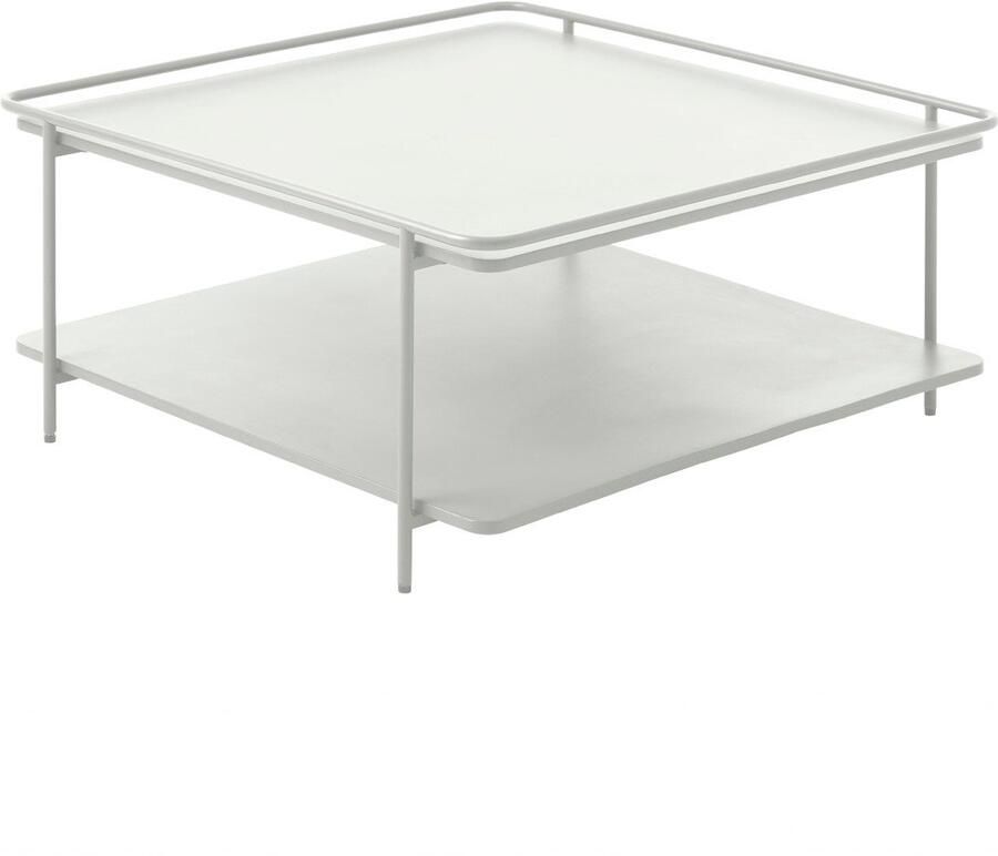Giga Living Salontafel Wit Metaal 75x75x34 3cm Yuba