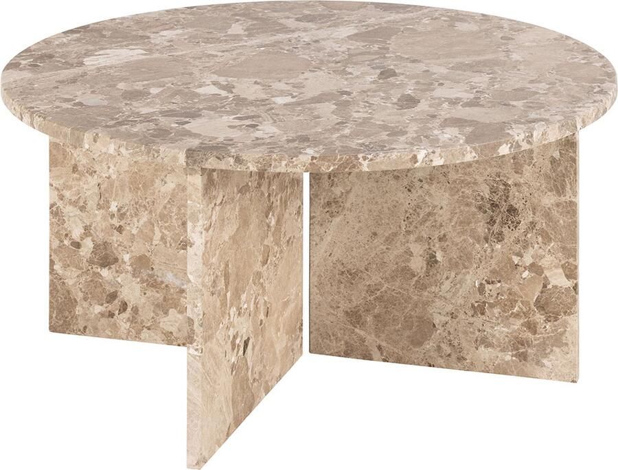 Giga Living Salontafel Zivik Marmer Bruin Latte Ø90x42cm - Foto 2