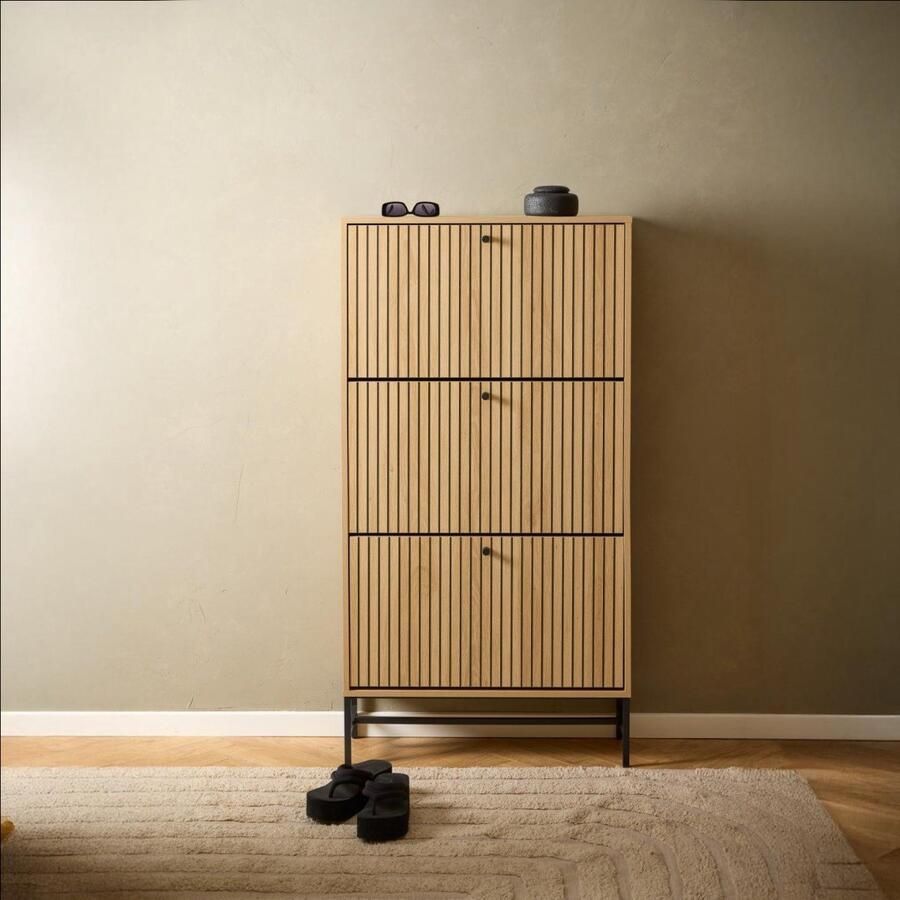 Actona Schoenenkast Muuto Naturel 100x140cm Melamine Giga Living - Foto 2