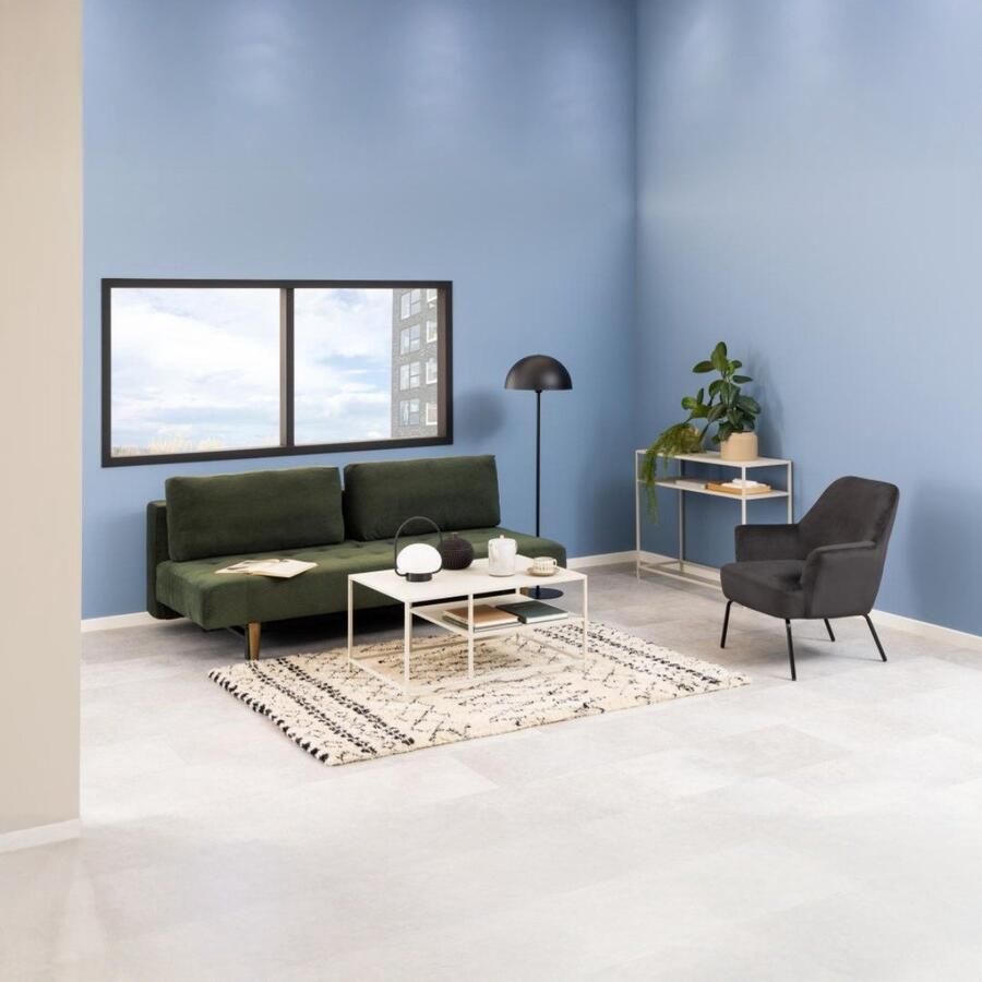 Giga Living Slaapbank Stenhed Donkergroen Stof 200x105x83cm