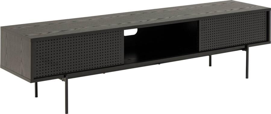 Emob TV Meubel Tv-kast Angus met twee schuifdeuren 180cm Zwart - Foto 4