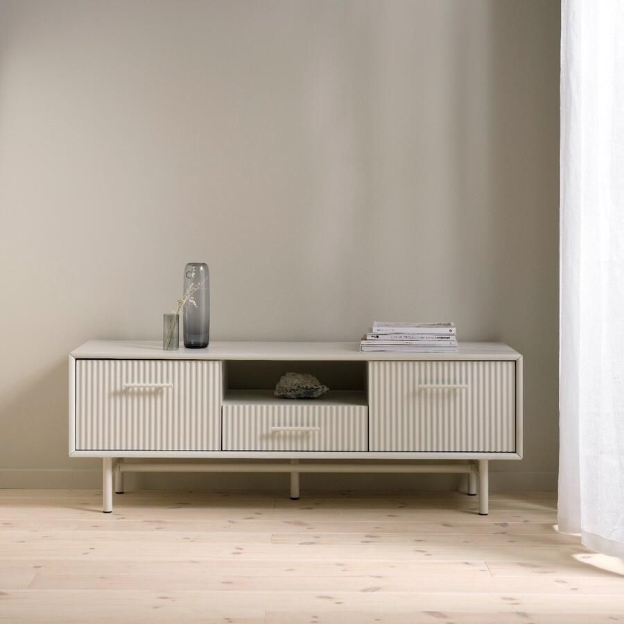 Giga Living Tv-Meubel Greige Metaal MDF 140x45x50cm Palma