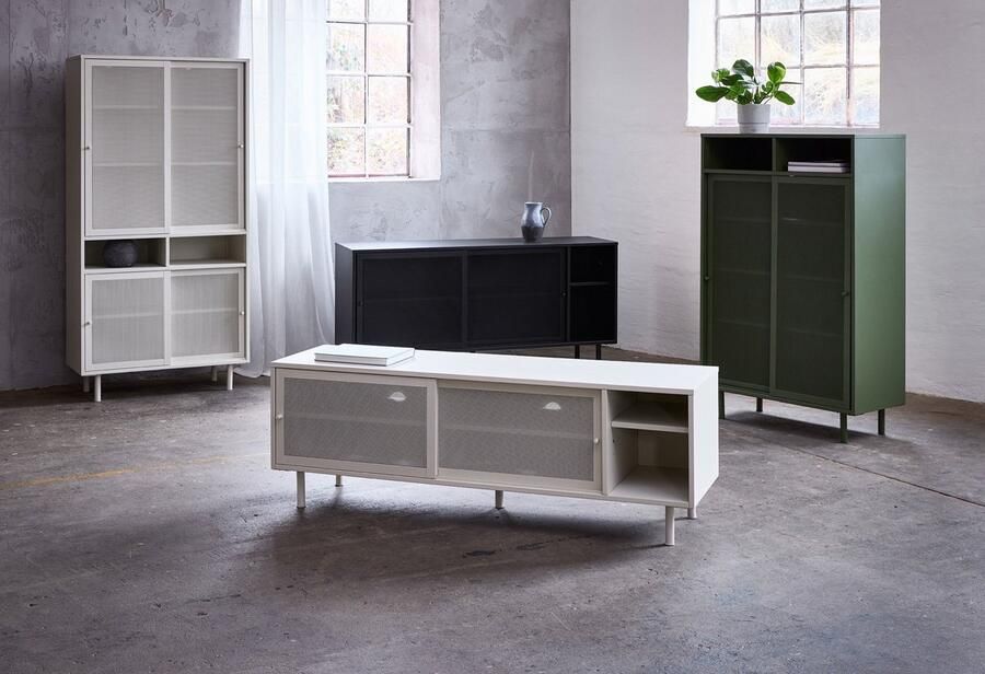 Giga Meubel Giga Living Tv-Meubel Metaal Groen Schuifdeuren 6-Vakken 45x160x55cm Veep - Foto 2