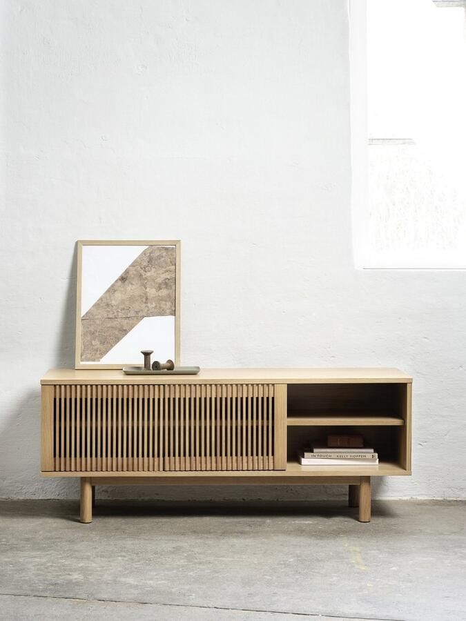 Giga Meubel Giga Living Tv-Meubel Naturel Eikenhout 2-Deuren 143x40x55cm Tiber