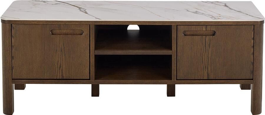 Giga Living Tv-Meubel Wilven Beige Keramiek Walnoot 120x40x45cm - Foto 4