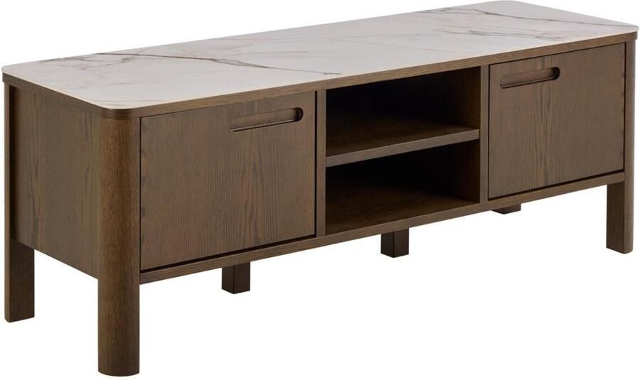 Giga Living Tv-Meubel Wilven Beige Keramiek Walnoot 120x40x45cm - Foto 2