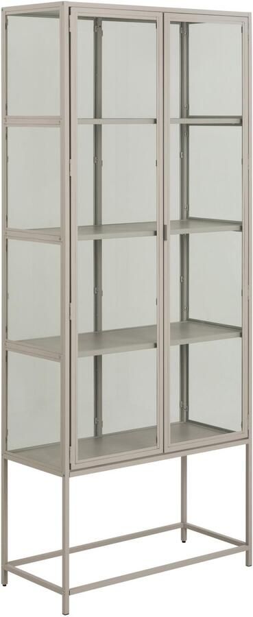 Giga Living Vitrinekast Varven Melamine Grijs 185cm - Foto 2