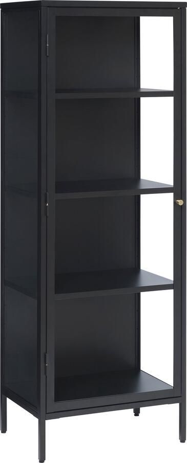 Giga Living Vitrinekast Zwart Metaal 40x57 5x160cm Soft Closing Vitrinekast Carmel - Foto 2