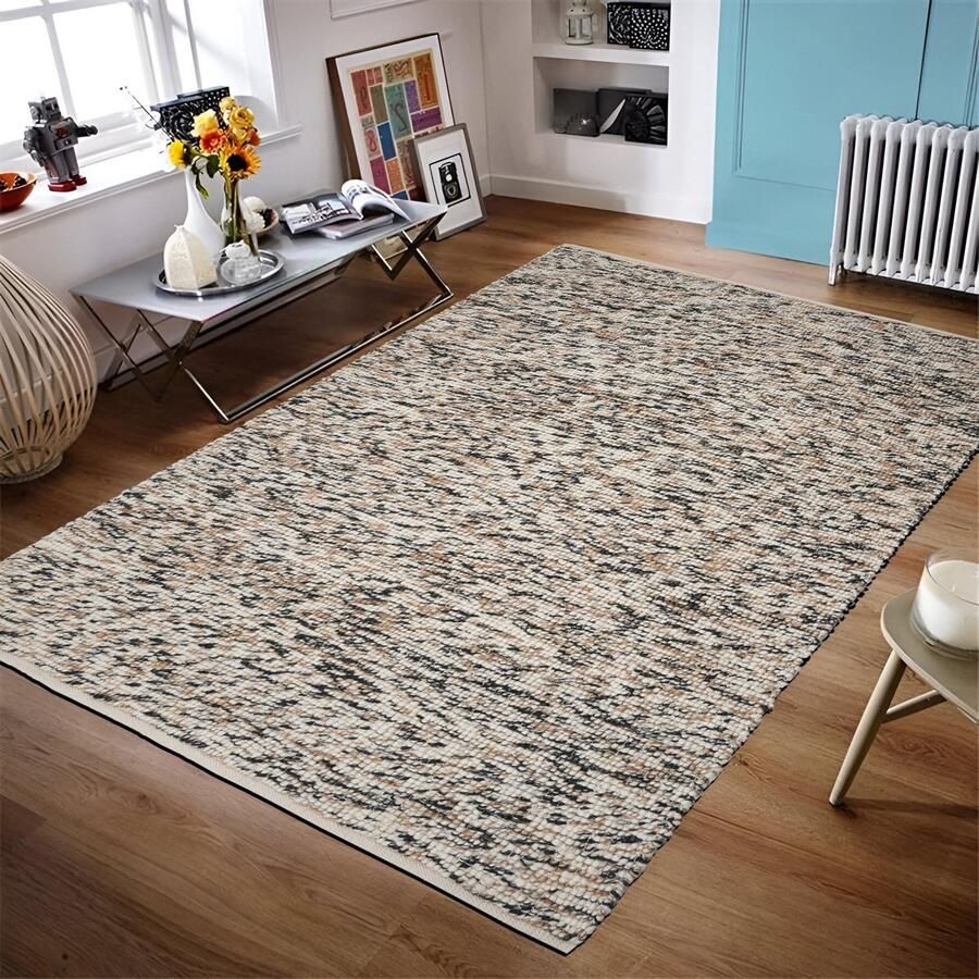 Giga Living Vloerkleed Heather Beige Zwart 160x230cm