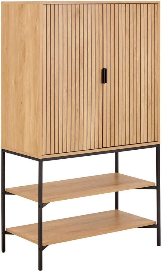 Giga Living Wandkast Eikenlook Staal 80x40x140 cm Wandkast Juna - Foto 2