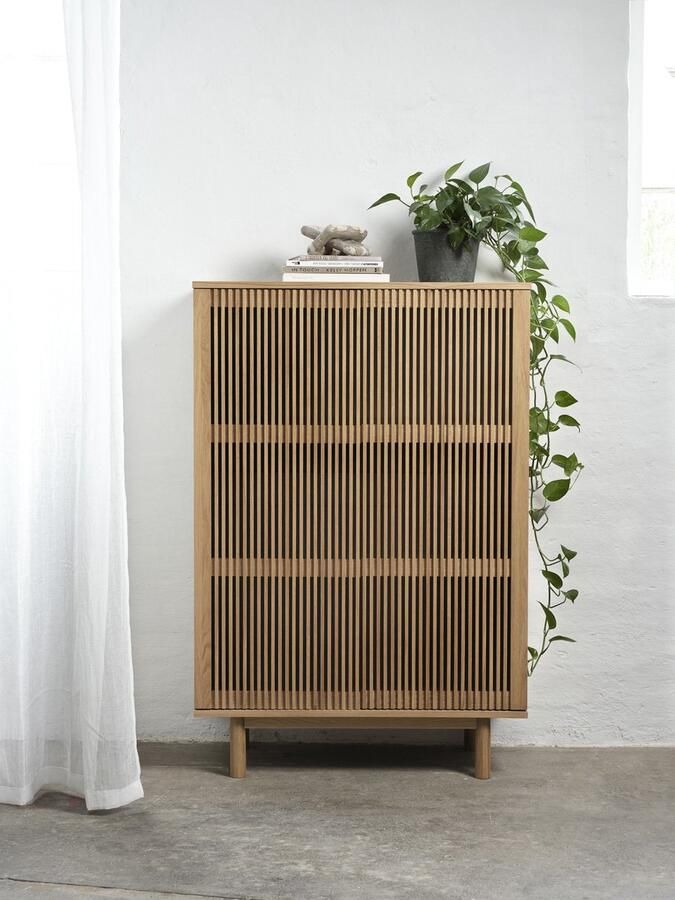 Giga Meubel Giga Living Wandkast Naturel Eikenhout 2-Deuren 95x45x140cm Tiber