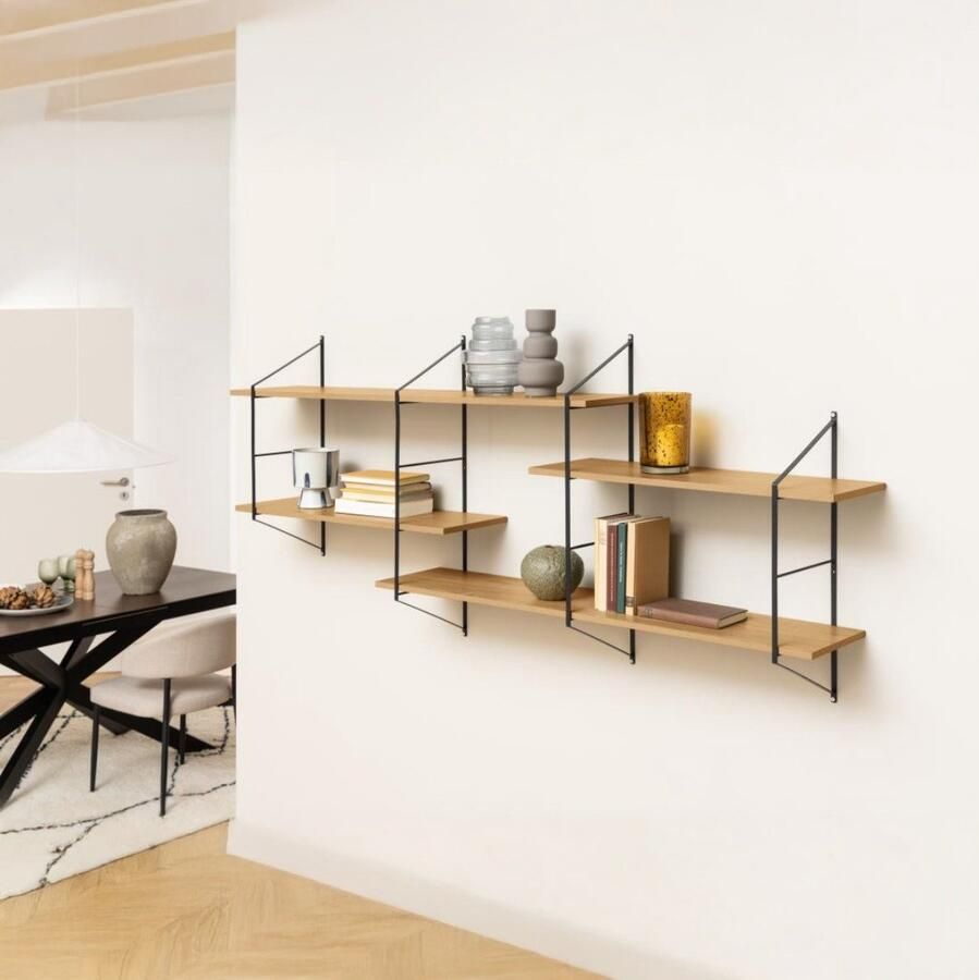 Giga Living Wandplank Snolla Melamine Mat Wild Eiken 191cm