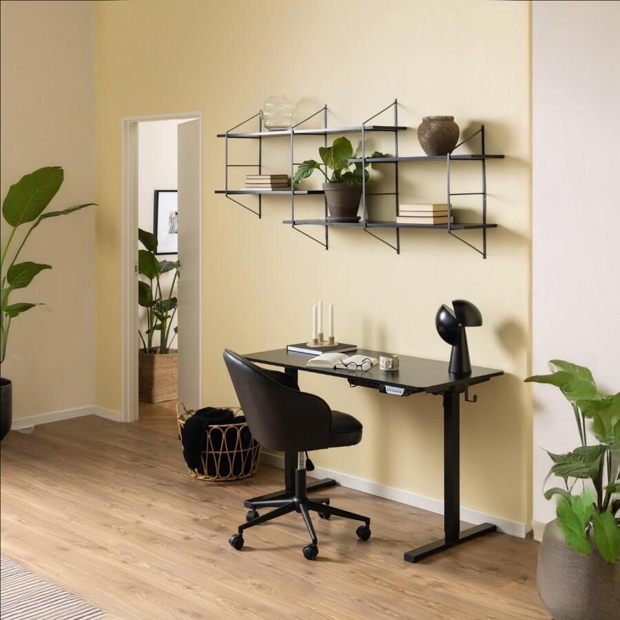 Giga Living Wandplank Snolla Melamine Zwart Ash 191cm - Foto 2