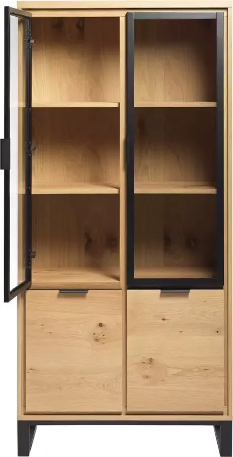 Giga Living Vitrinekast Livorno Naturel H190 cm