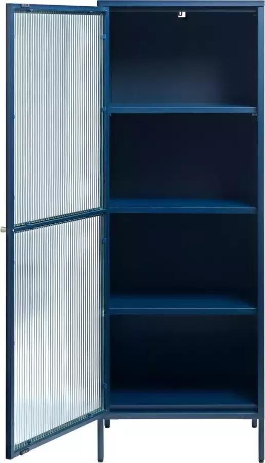 Giga Living Vitrinekast Metaal Blauw 58cm 1-Deurs Soft Closing Kast Bronco - Foto 2