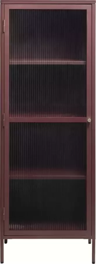 Giga Living Vitrinekast Rood Metaal 40x58x160cm Soft Closing Kast Bronco - Foto 2