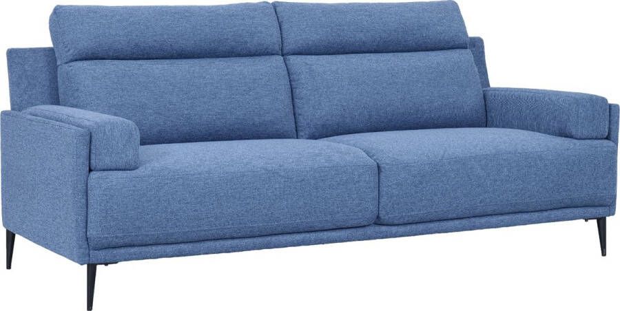 Giga Meubel 3-Zits Bank Blauw Metaal Polyester 208x90x92cm Amsterdam - Foto 1