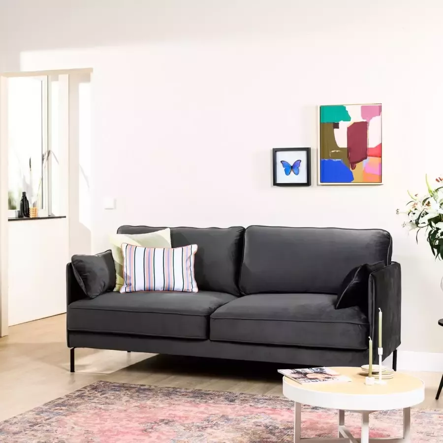 Giga Meubel 3-Zits Bank Donkergrijs 197cm Bank Igor Fashion