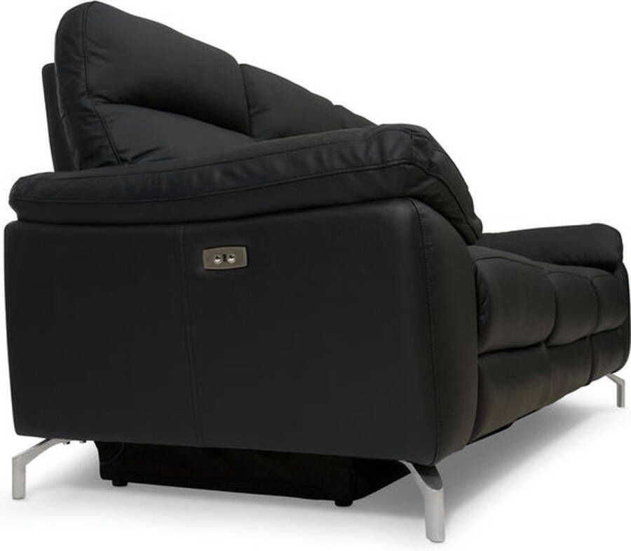 Giga Meubel 3-Zits Bank Zwart Metaal Leer 222x96x101cm Selesta - Foto 2