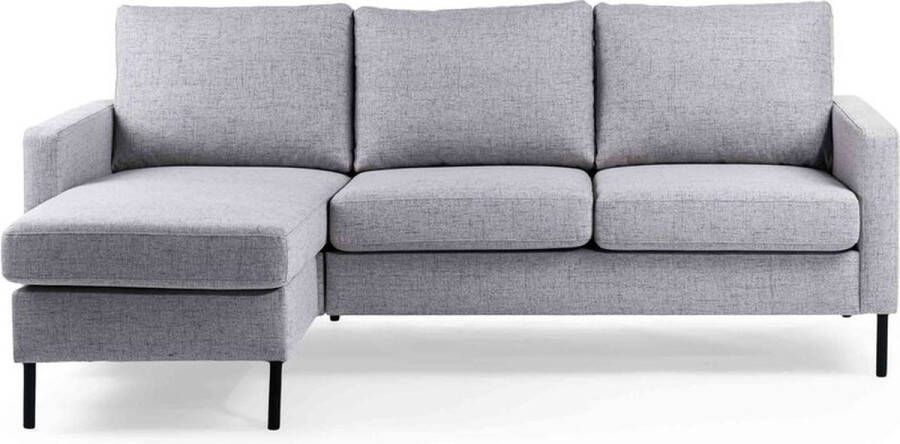 Giga Meubel Bank 3-Zits Grijs Stof 200x133x80cm Bank Craddock Valente