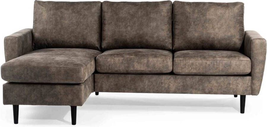 Giga Meubel Bank 3-Zits Taupe Stof 204x133x82cm Bank Tiverton Savannah