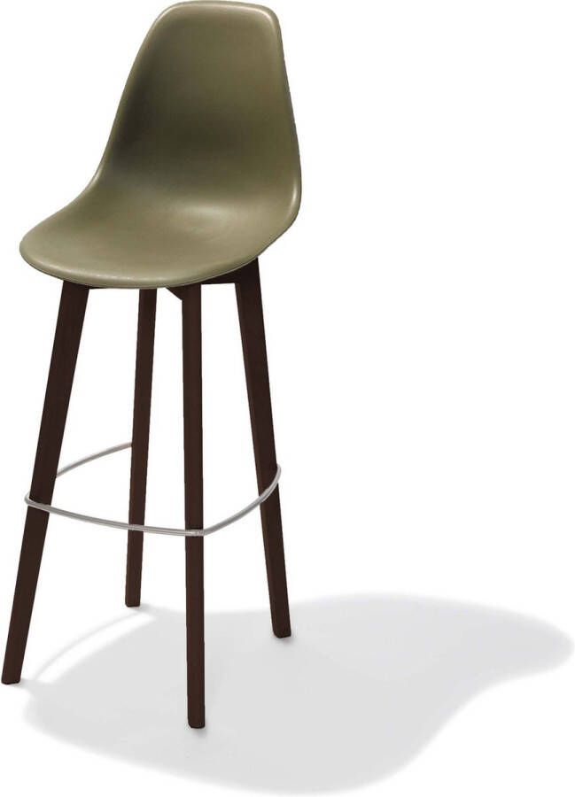 Giga Meubel Barkruk Stapelbaar Groen Kunststof Zithoogte 80cm Keeve