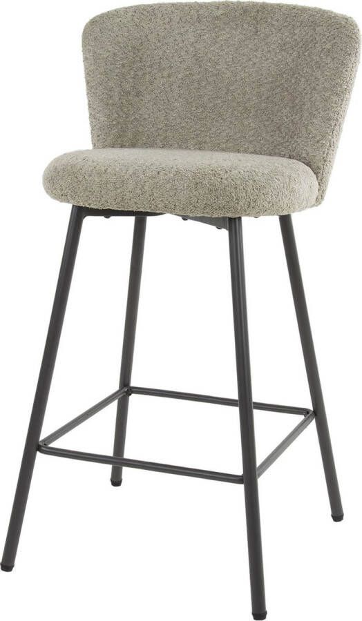 Giga Meubel Barstoel Zand Bouclé Zithoogte 69cm 50x53x93cm