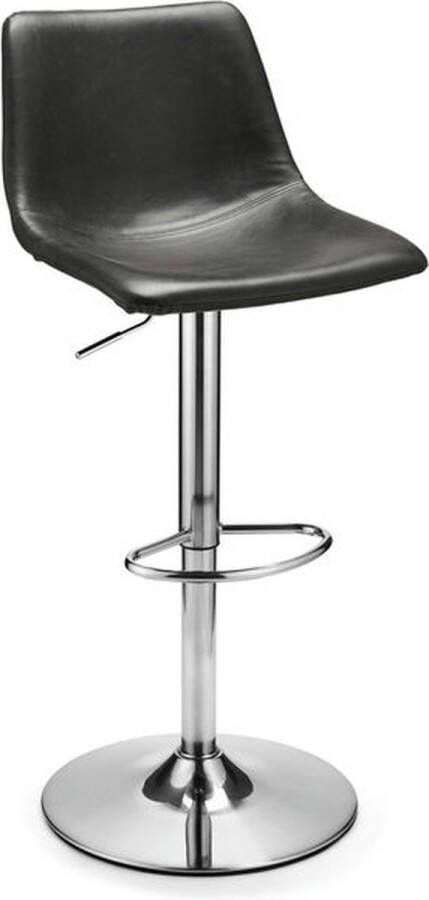 Giga Meubel Barstoel Grijs Metaal PU-leer 46x57x89cm Lukas