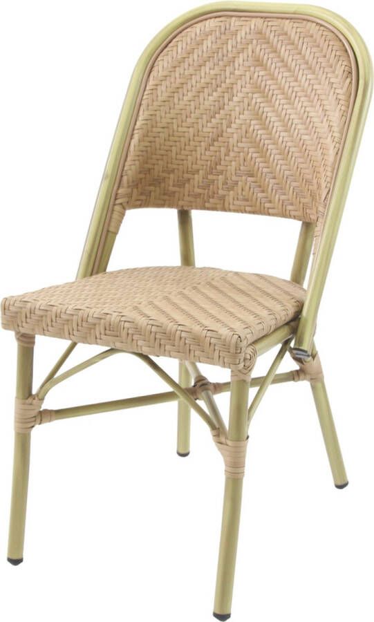 Giga Meubel Bistrostoel Naturel Rotan 47x57x90cm Paris