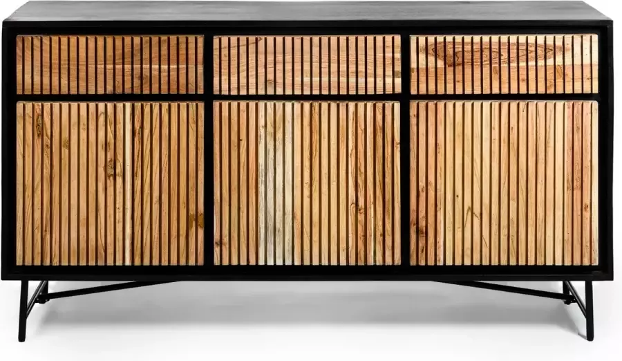 Giga Meubel Dressoir Acaciahout 3 Deuren & 3 Lades 160cm Kast Ezequiel