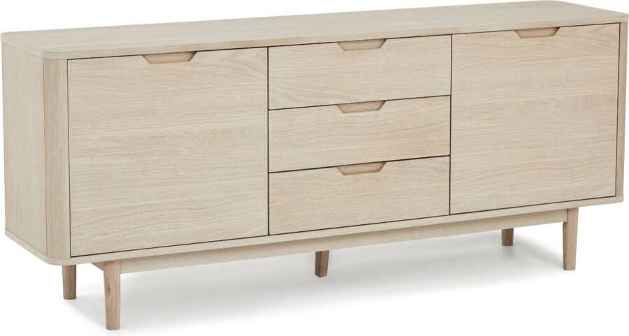 Giga Meubel Dressoir Eiken Naturel 180x45x75cm Dressoir Nyborg