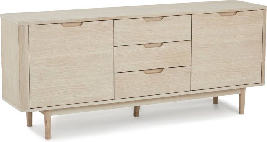 Giga Meubel Dressoir Eiken Naturel 180x45x75cm Dressoir Nyborg - Foto 2