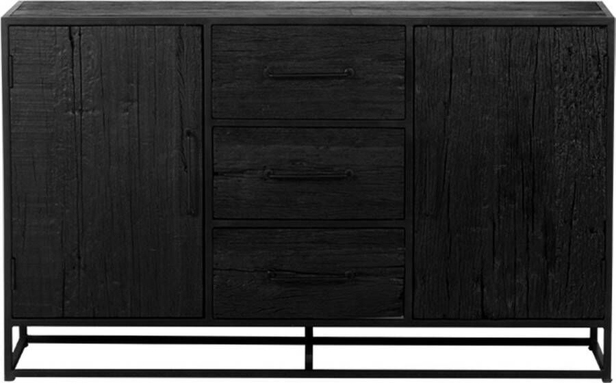 Giga Meubel Dressoir Zwart Hout Ijzer 150cm Dressoir Pure Black - Foto 2