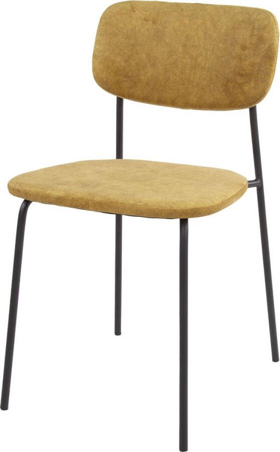 Giga Meubel Eetkamerstoel Goud Velvet Open Rug 44x53x80cm