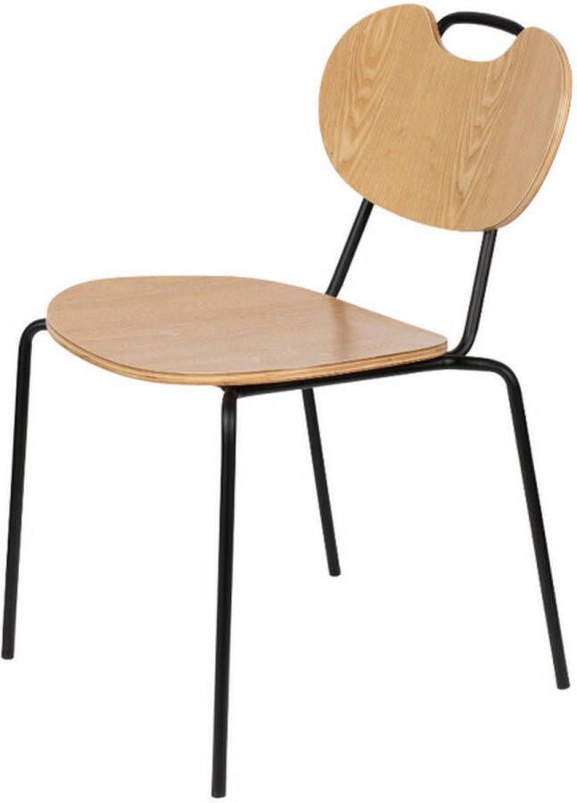 Giga Meubel Eetkamerstoel Hout Naturel Zithoogte 46cm 56x46x78cm