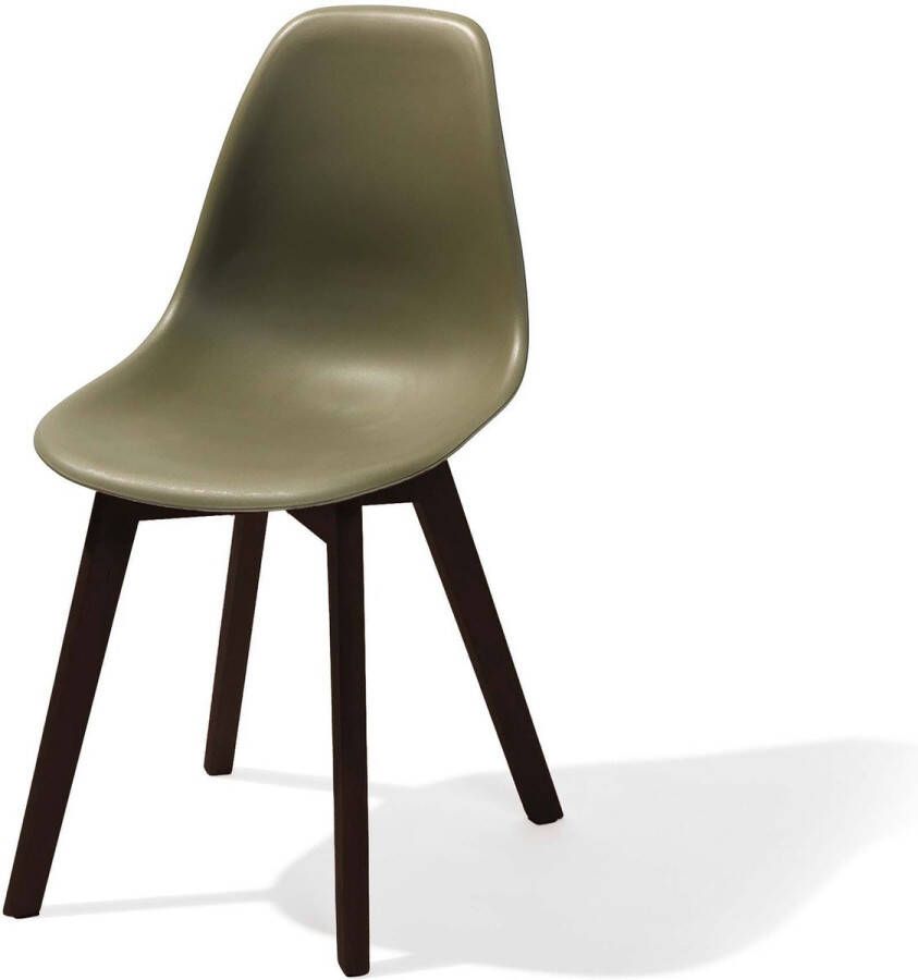 Giga Meubel Eetkamerstoel Stapelbaar Groen kunststof 53x47x83cm Keeve