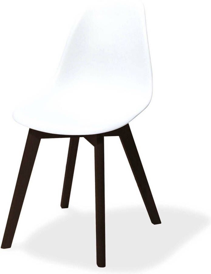 Giga Meubel Eetkamerstoel Stapelbaar Wit kunststof 53x47x83cm Keeve