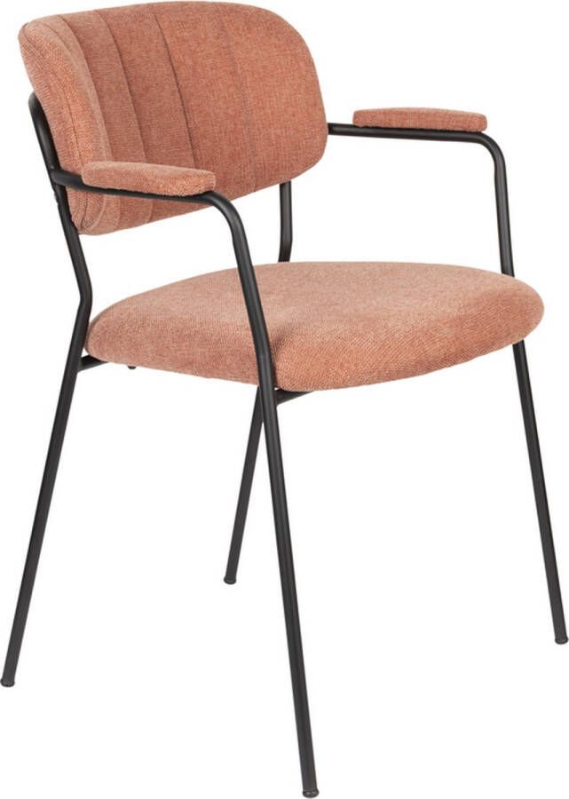 Giga Meubel Eetkamerstoel Stof Roze Incl. Armleuning 57x60 50x79cm